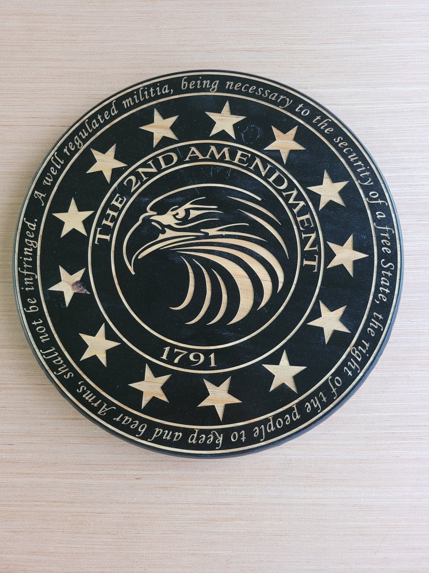 2nd Amendment eagle head sign