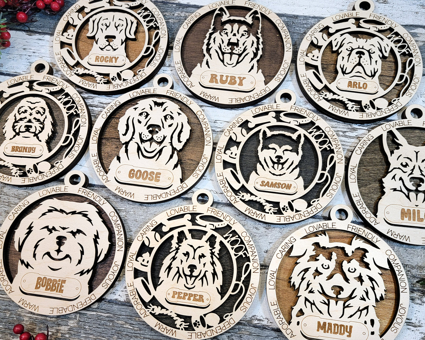 Adorable dog ornaments