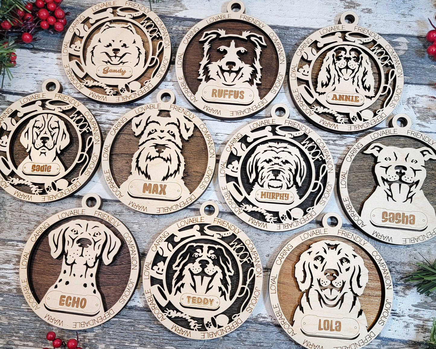 Adorable dog ornaments